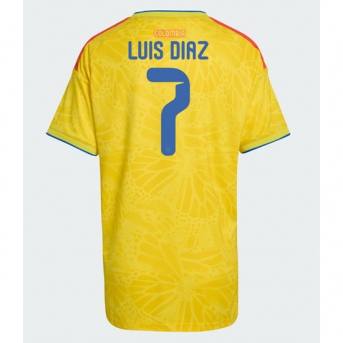 Billige Fotballdrakt Colombia Luis Diaz #7 Replika Hjemmedrakt Dame VM 2026 Kortermet